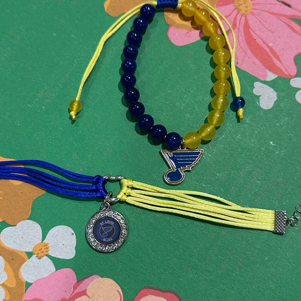 2 Blues Hockey Bracelets